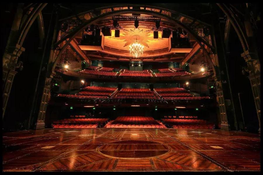 Interno del Teatro Curran visto dal palco. San Francisco, California.